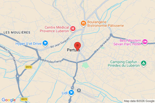 Carte de l'emplacement 84120 Pertuis