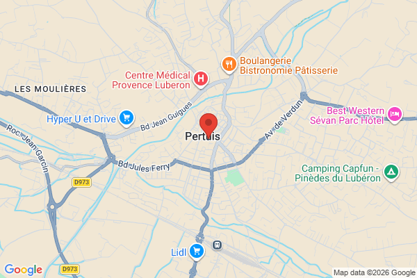 Carte de l'emplacement 84120 Pertuis