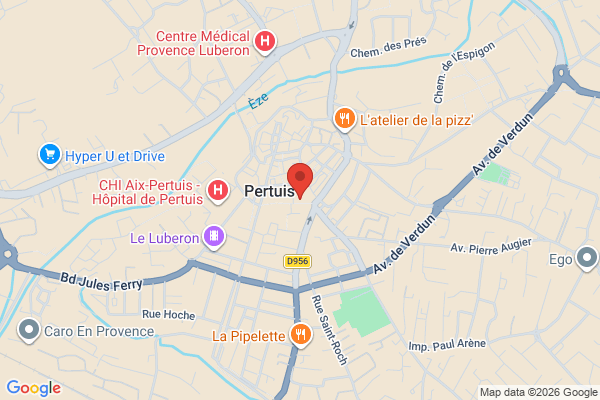 Carte de 24 Rue Colbert, Pertuis, France