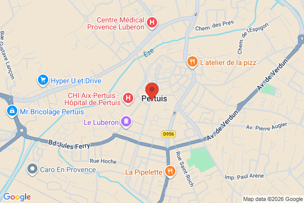 Carte de 5 Rue Danton, Pertuis, France