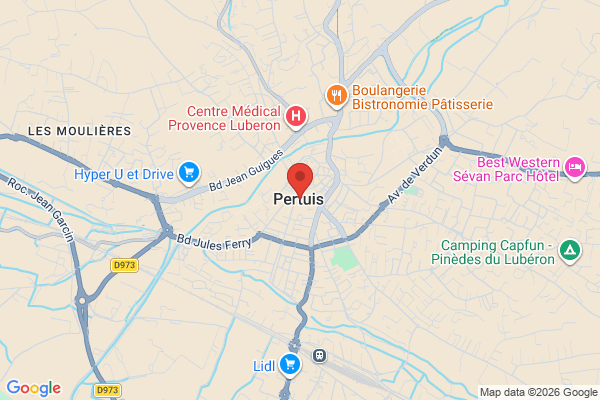 Carte de l'emplacement 84120 Pertuis