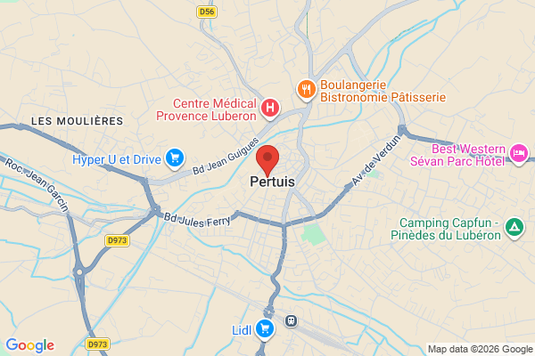 Carte de l'emplacement 84120 Pertuis