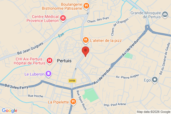 Carte de 100 Rue de la Tour, Pertuis, France