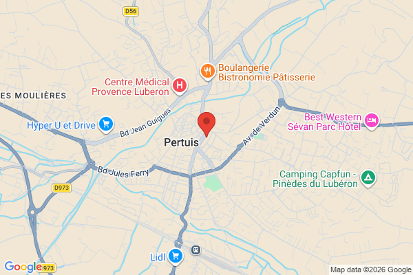 Carte de l'emplacement 84120 Pertuis