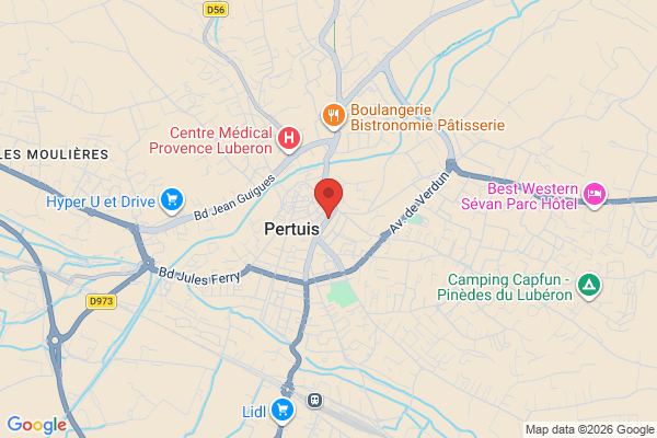 Carte de l'emplacement 84120 Pertuis