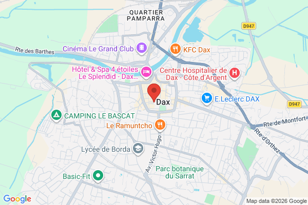 Carte de l'emplacement 40100 Dax