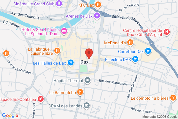 Carte de 18 Rue Saint-Pierre, Dax, France