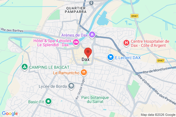 Carte de l'emplacement 40100 Dax