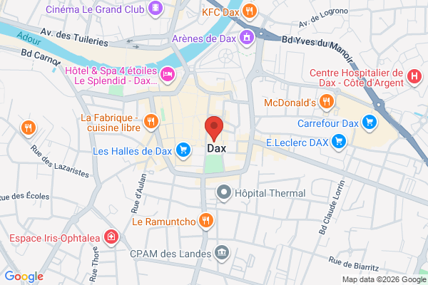 Carte de 10 Rue Saint-Pierre, Dax, France