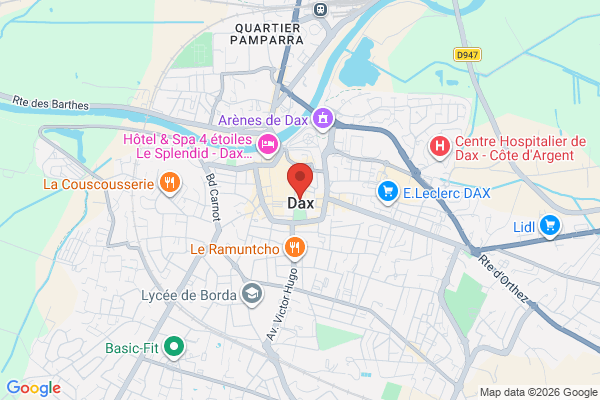 Carte de l'emplacement 40100 Dax