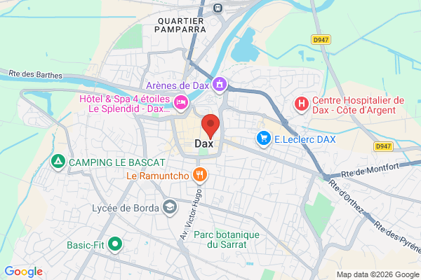 Carte de l'emplacement 40100 Dax