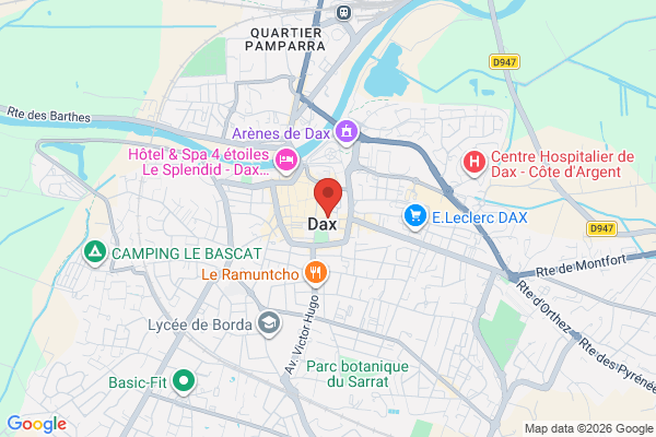 Carte de l'emplacement 40100 Dax