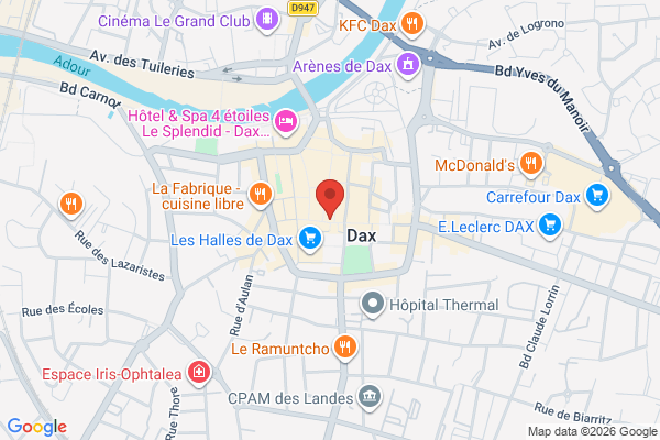 Carte de 23 Rue Saint-Vincent, Dax