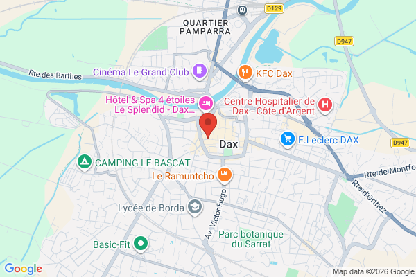 Carte de l'emplacement 40100 Dax
