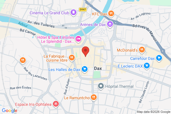 Carte de 2 Rue du Mirailh, Dax, France
