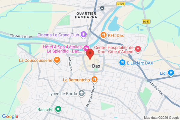 Carte de l'emplacement 40100 Dax