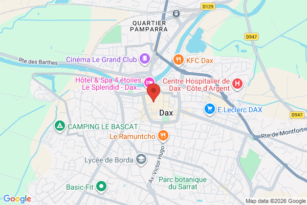 Carte de l'emplacement 40100 Dax
