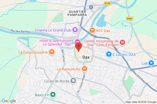 Carte de l'emplacement 40100 Dax