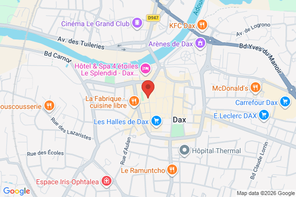 Carte de 30 Rue Neuve, Dax, France