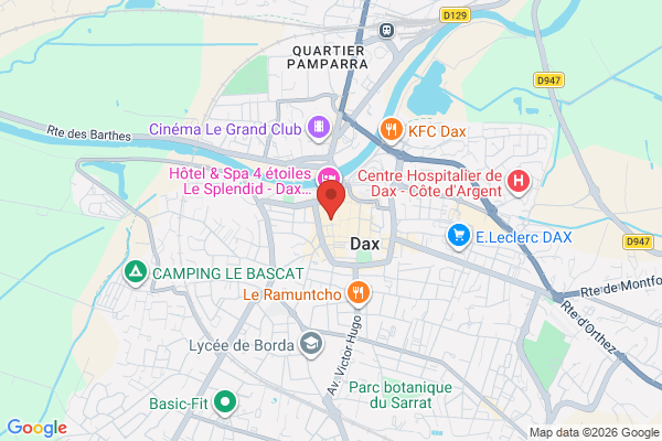 Carte de l'emplacement 40100 Dax