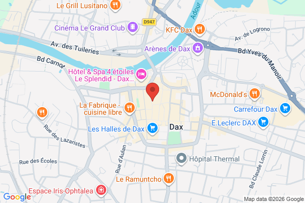 Carte de 31 Rue des Carmes, Dax, France