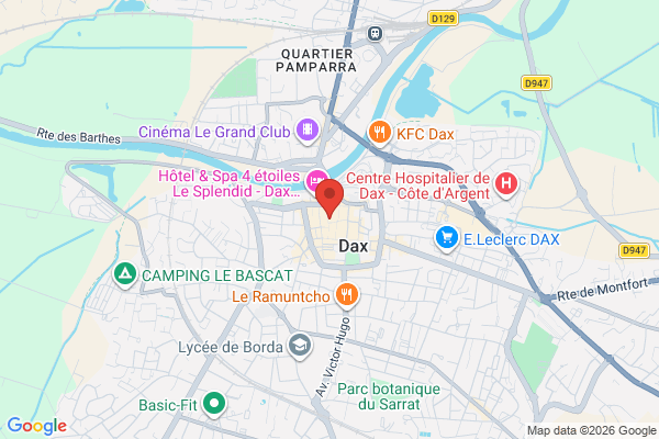 Carte de l'emplacement 40100 Dax
