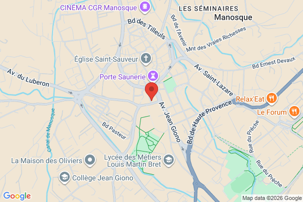 Carte de 50 Avenue du Majoral Raoul Arnaud, Manosque, France