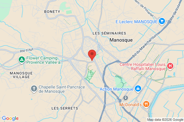 Carte de l'emplacement 04100 Manosque