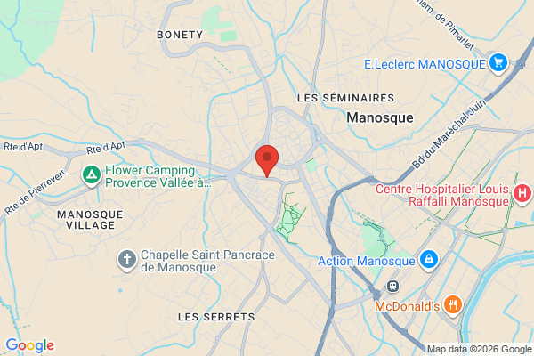 Carte de l'emplacement 04100 Manosque
