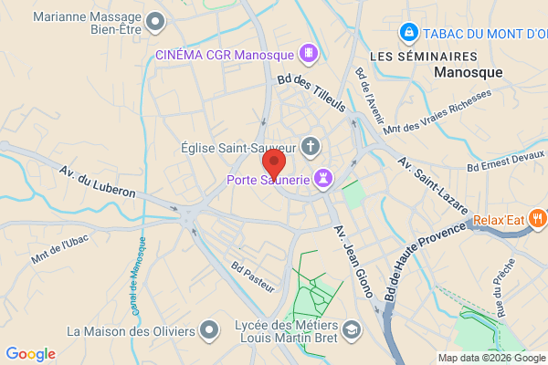 Carte de Boulevard Elemir Bourges, Manosque, France