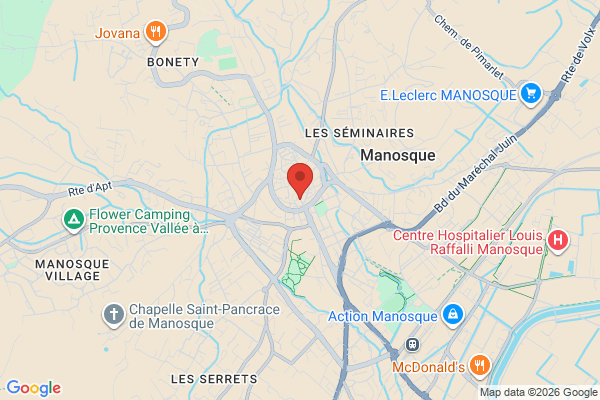 Carte de l'emplacement 04100 Manosque