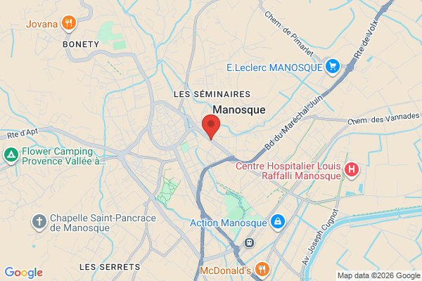Carte de l'emplacement 04100 Manosque