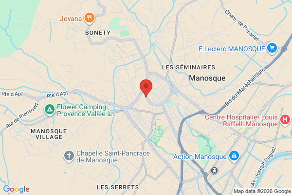 Carte de l'emplacement 04100 Manosque