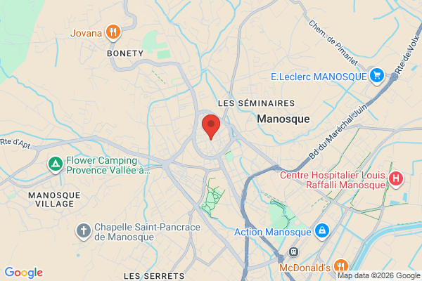 Carte de l'emplacement 04100 Manosque