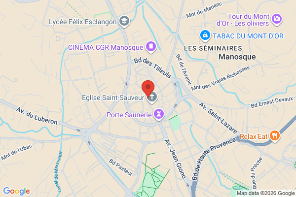 Carte de 50 Rue Grande, Manosque, France