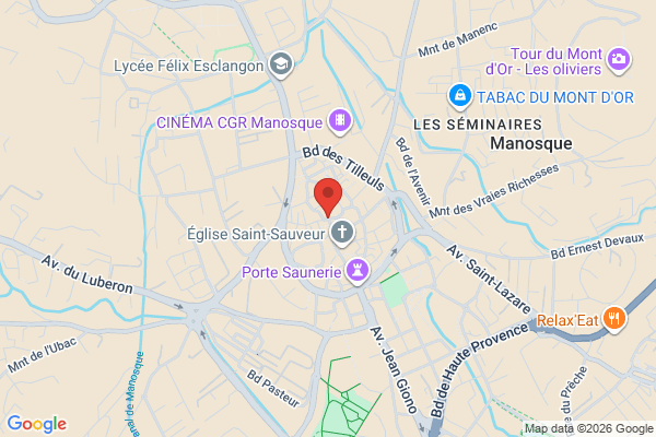 Carte de 59 Rue Grande, Manosque, France