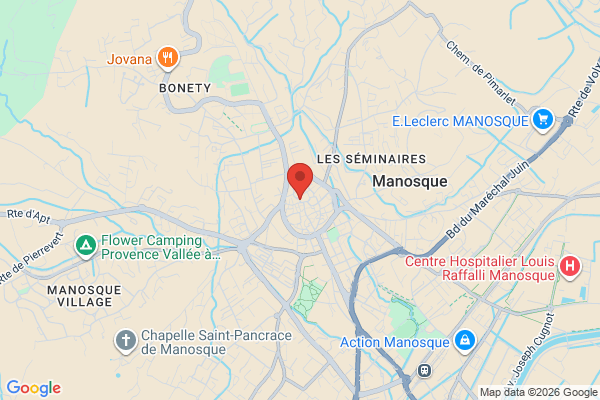 Carte de l'emplacement 04100 Manosque