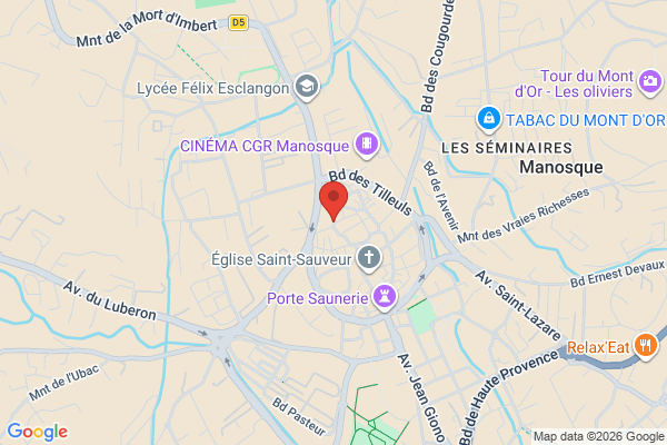 Carte de 10 Rue des Marchands, Manosque, France