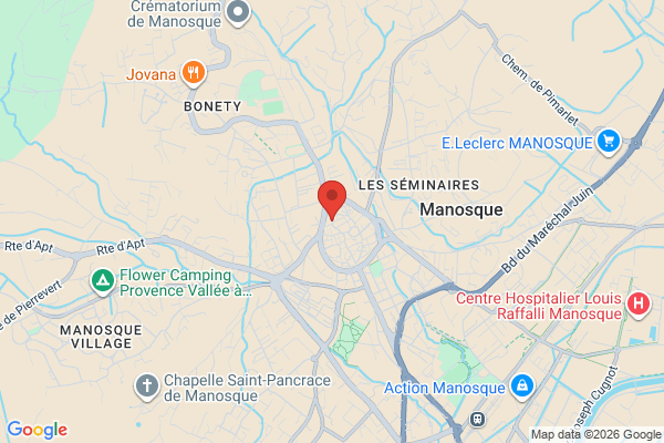 Carte de l'emplacement 04100 Manosque