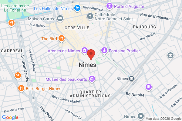 Carte de Place des Arènes, Nîmes, France
