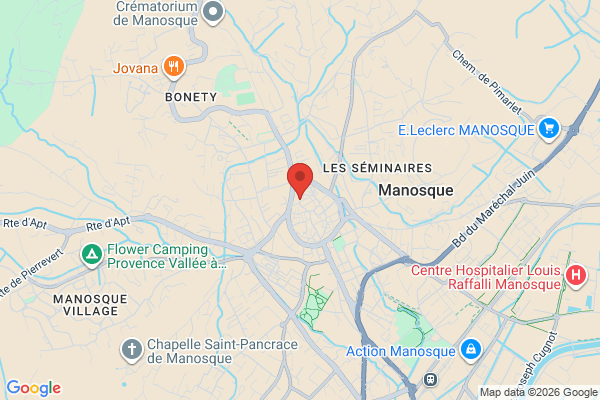 Carte de l'emplacement 04100 Manosque