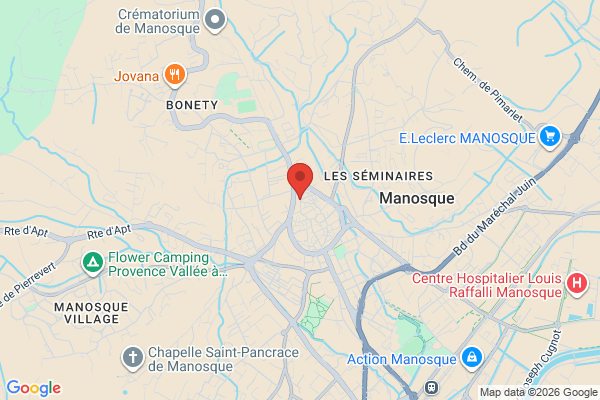 Carte de l'emplacement 04100 Manosque
