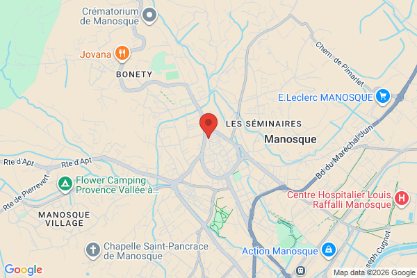 Carte de l'emplacement 04100 Manosque