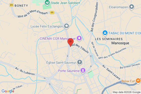 Carte de 3 Rue du Soubeyran, Manosque, France