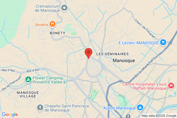 Carte de l'emplacement 04100 Manosque