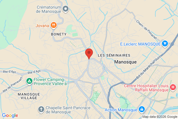 Carte de l'emplacement 04100 Manosque