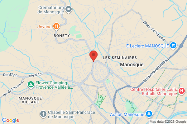 Carte de l'emplacement 04100 Manosque