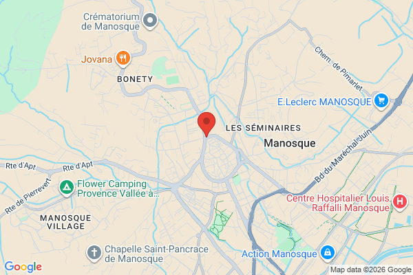 Carte de l'emplacement 04100 Manosque