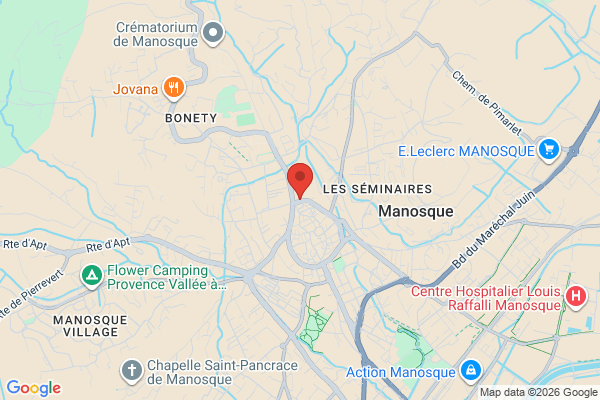 Carte de l'emplacement 04100 Manosque