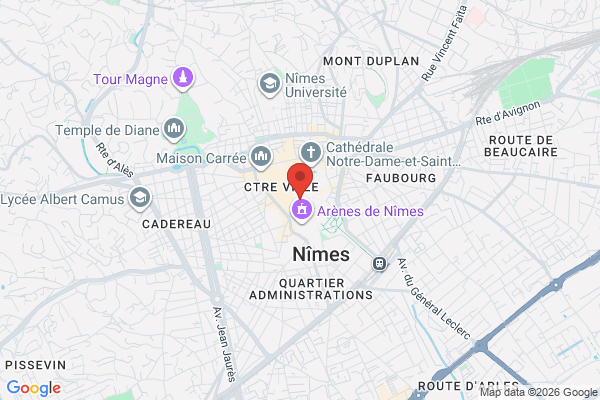 Carte de l'emplacement 30000 Nîmes